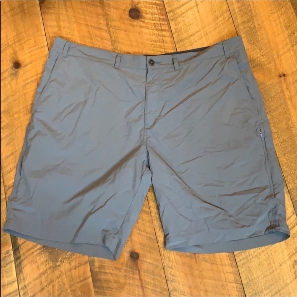 ExOfficio gray flat front shorts Size 42 UPF 50 - Picture 6 of 8